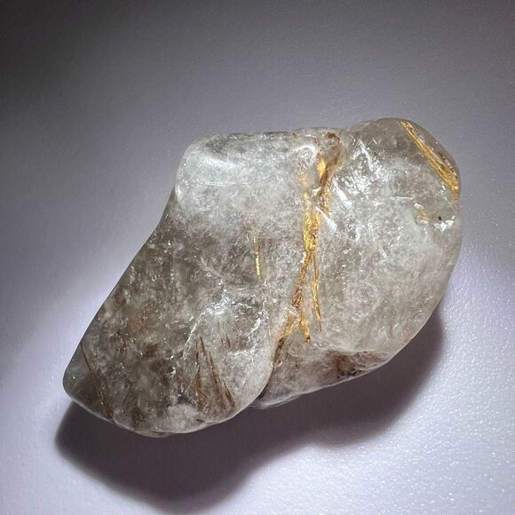 Golden Rutilated Quartz Crystal Freeform (#13) - Picture 4 of 11
